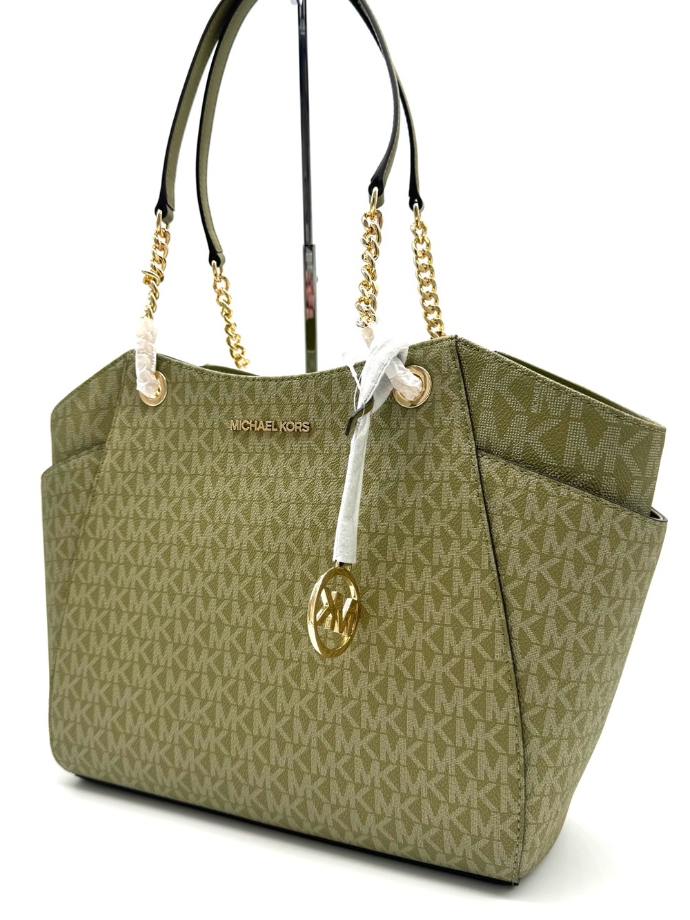 Michael Kors Jet Set Large Signature Logo Shoulder Bag - Oregano
